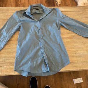 Hunter green women’s button up shirt